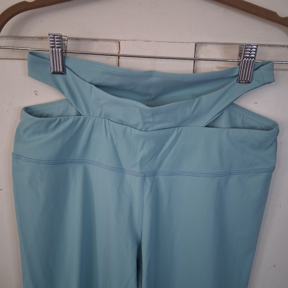 Women's Halina Athletics Light Turquoise Sports Leggings - Picture 3 of 13